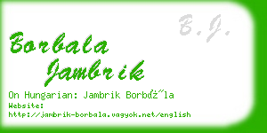 borbala jambrik business card